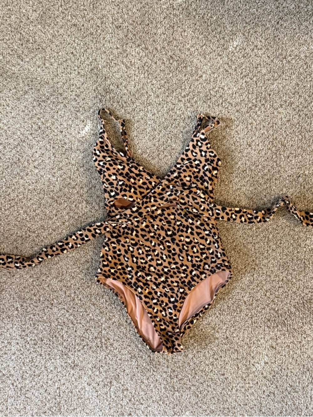 Aerie leopard one piece swimsuit